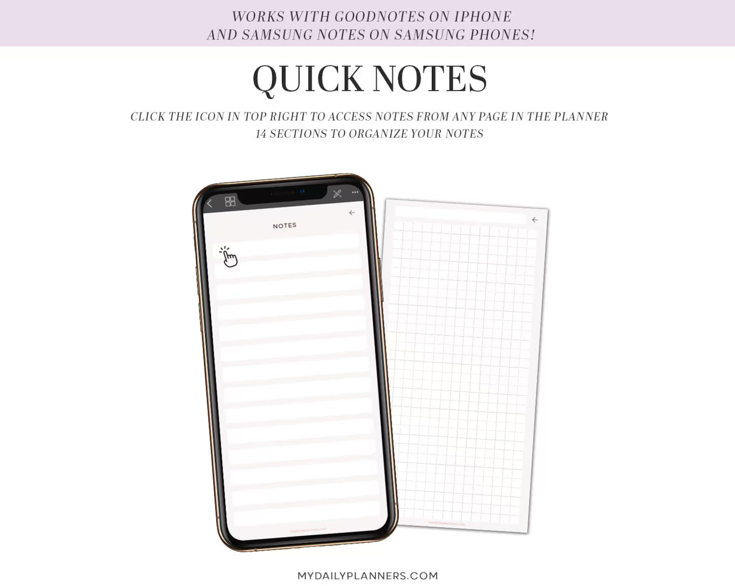 2026/2027 Digital Phone Planners Set for iPhone and Samsung - Goodnotes and Samsung Notes compatible