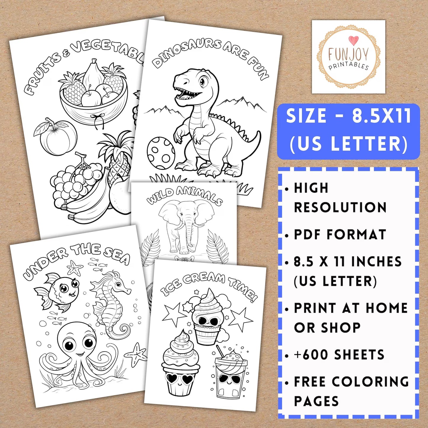 Preschool Kindergarten learning BUNDLE | +600 Pages | PRINTABLE Worksheets | Alphabet, Dot To Dot, Tracing, Coloring, Sight Words