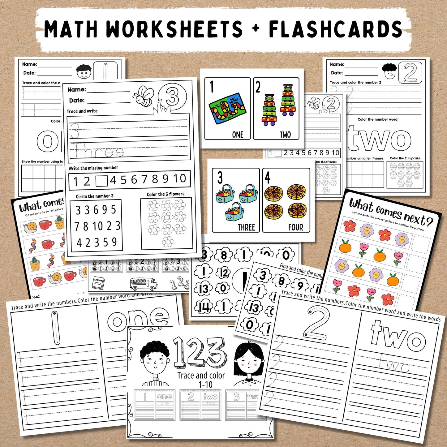 Preschool Kindergarten learning BUNDLE | +600 Pages | PRINTABLE Worksheets | Alphabet, Dot To Dot, Tracing, Coloring, Sight Words